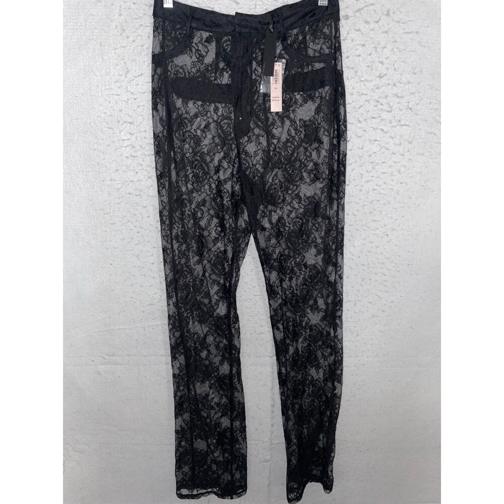 Victoria's Secret VS Archives Rose Lace Pants See Through Sexy Black S NWT
